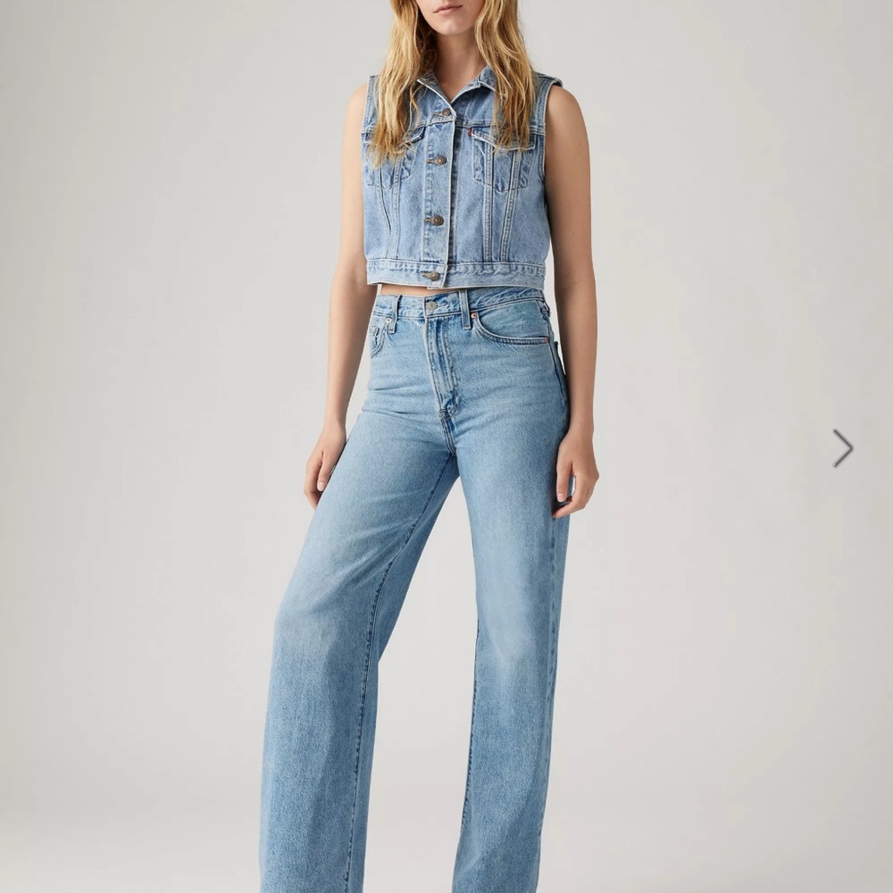 Levi's Blue Flare Wide Leg Jeans